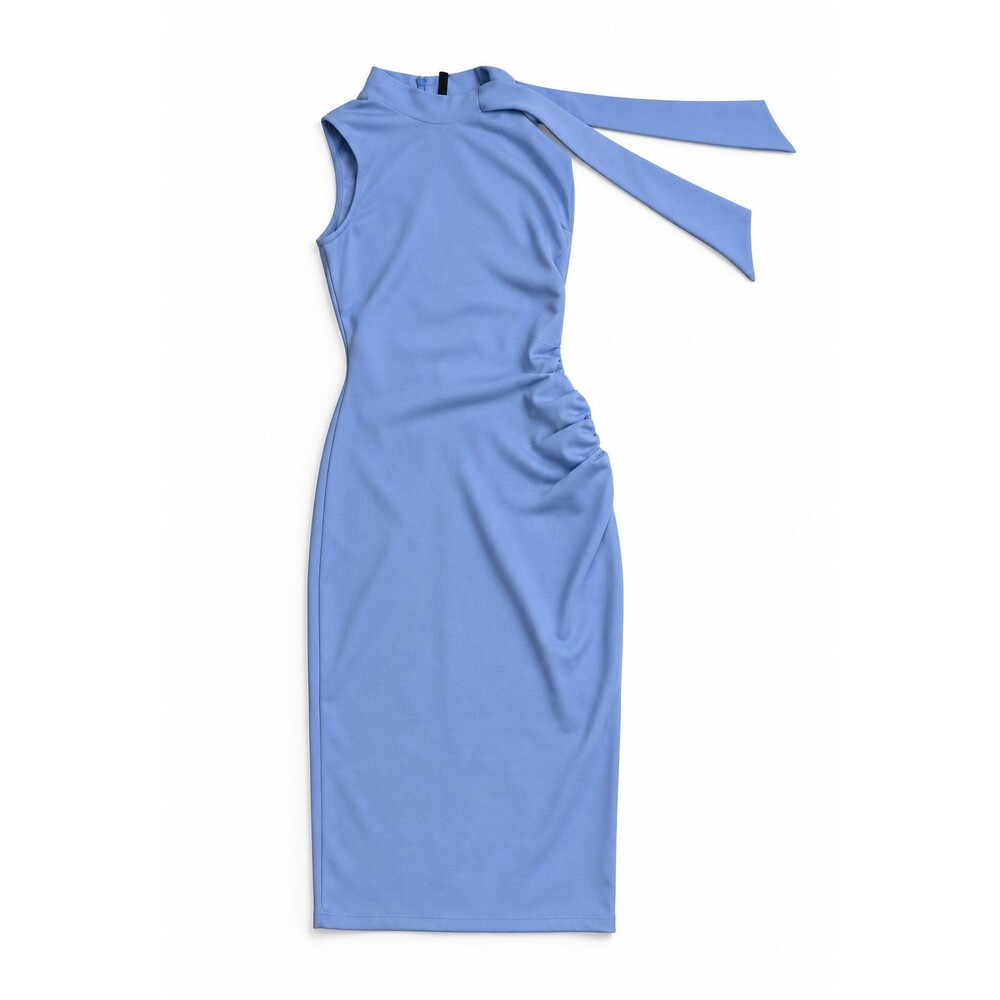 Miusol Women's Light Blue Tie Neck Dress Size S NWT